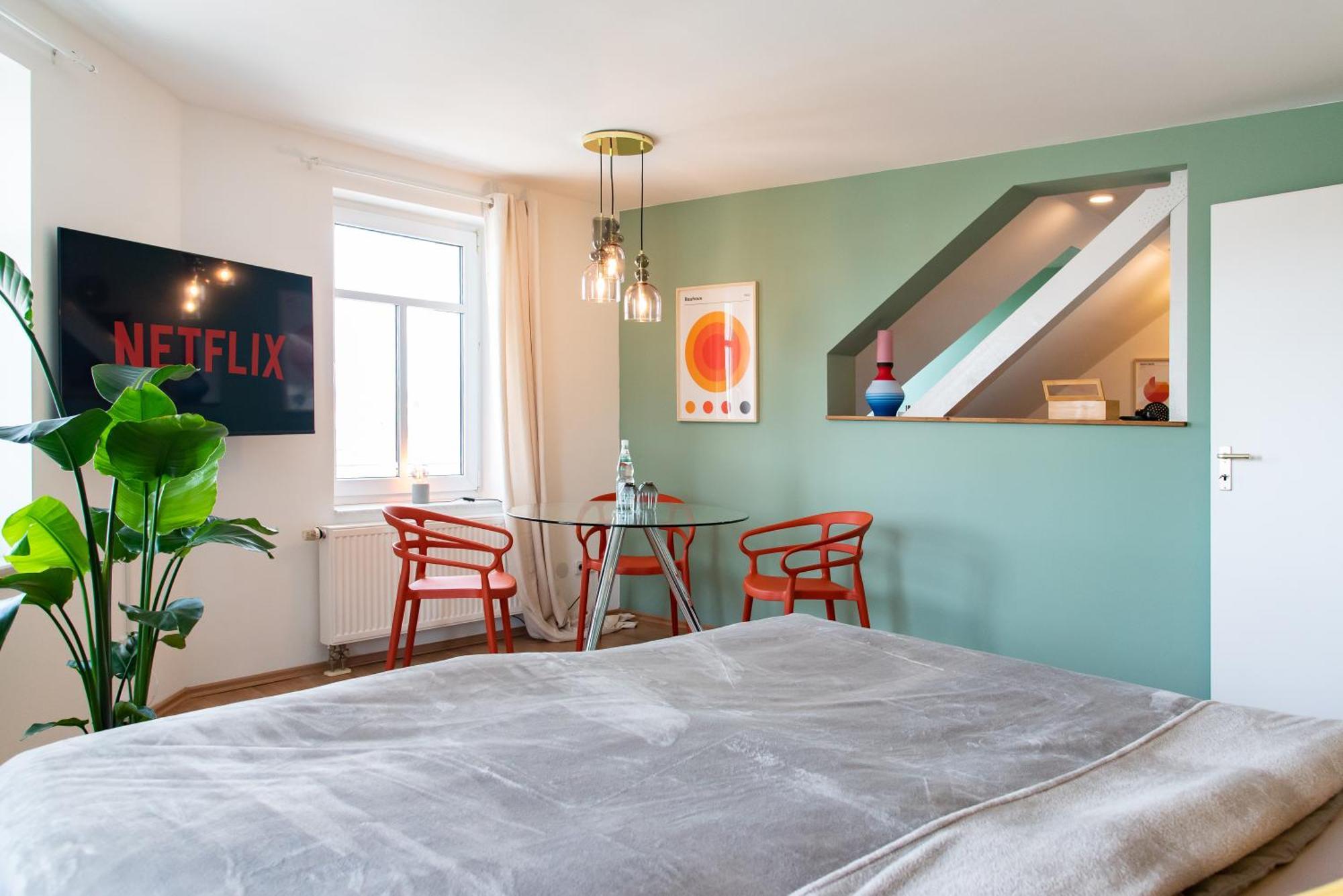 Bauhaus Apartment - Netflix, Nespresso, Zentral, Messe Chemnitz Eksteriør billede